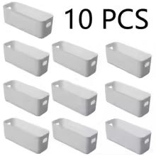 Simple and Versatile Desktop and Underwear Organizer Box (10-Piece Set) For Organized and Practical Use GRAY